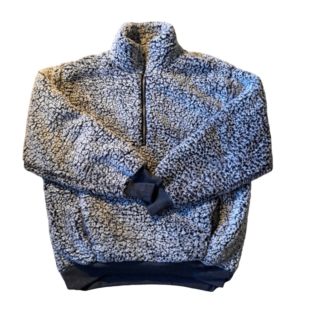 EXPRESS  SHERPA PULLOVER HALF-ZIP SWEATER SIZE VERY OVERSIZED SMALL